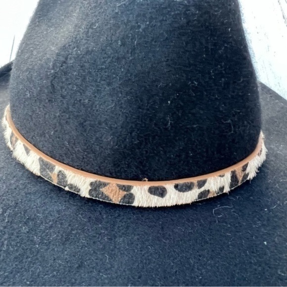 Worlds Market 100% Wool Hat Black Animal Prints - Picture 5 of 8